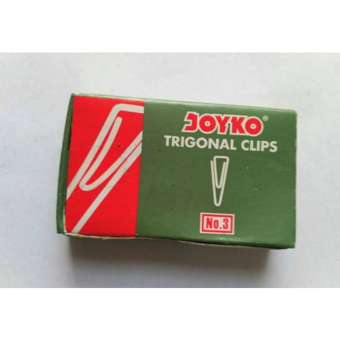 

Klip | Paper Clip Trigonal Kecil No 3 Joyko ( Per Box = 10 Kotak Kecil )