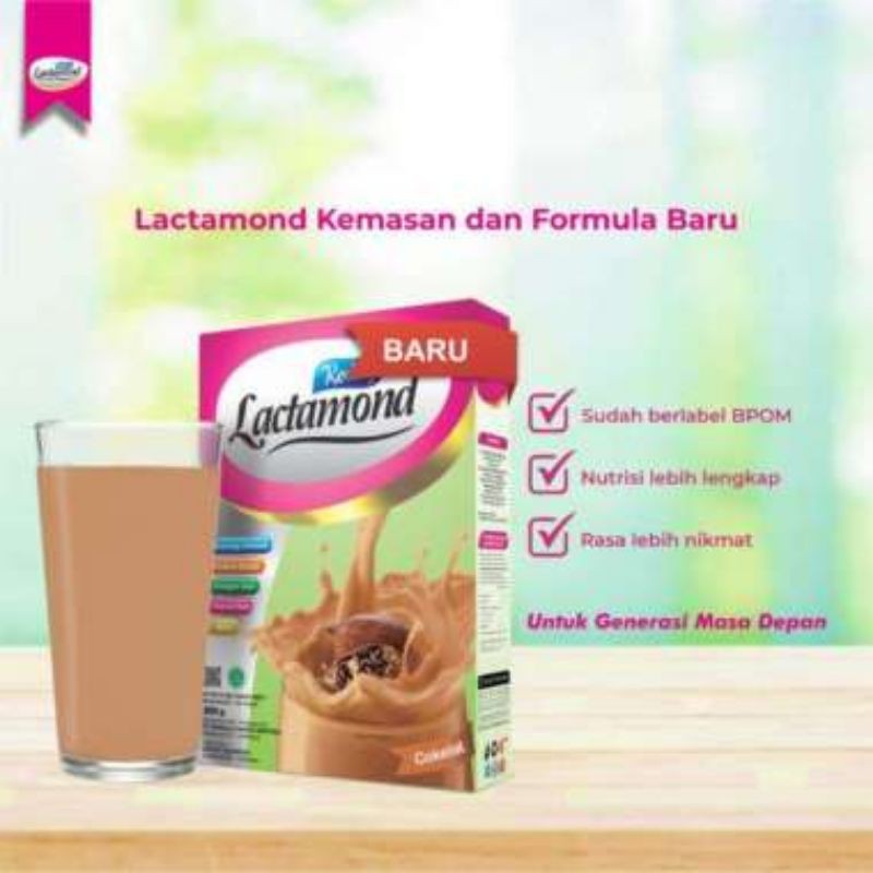 LACTAMOND COKLAT [ADA BONUS] kemasan terbaru Shelacta