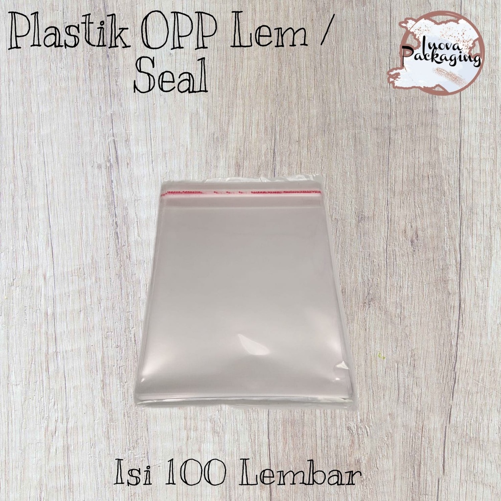 Plastik OPP Lem seal 12,5x18 cm Plastik OPP Ekonomis isi 100 Lembar