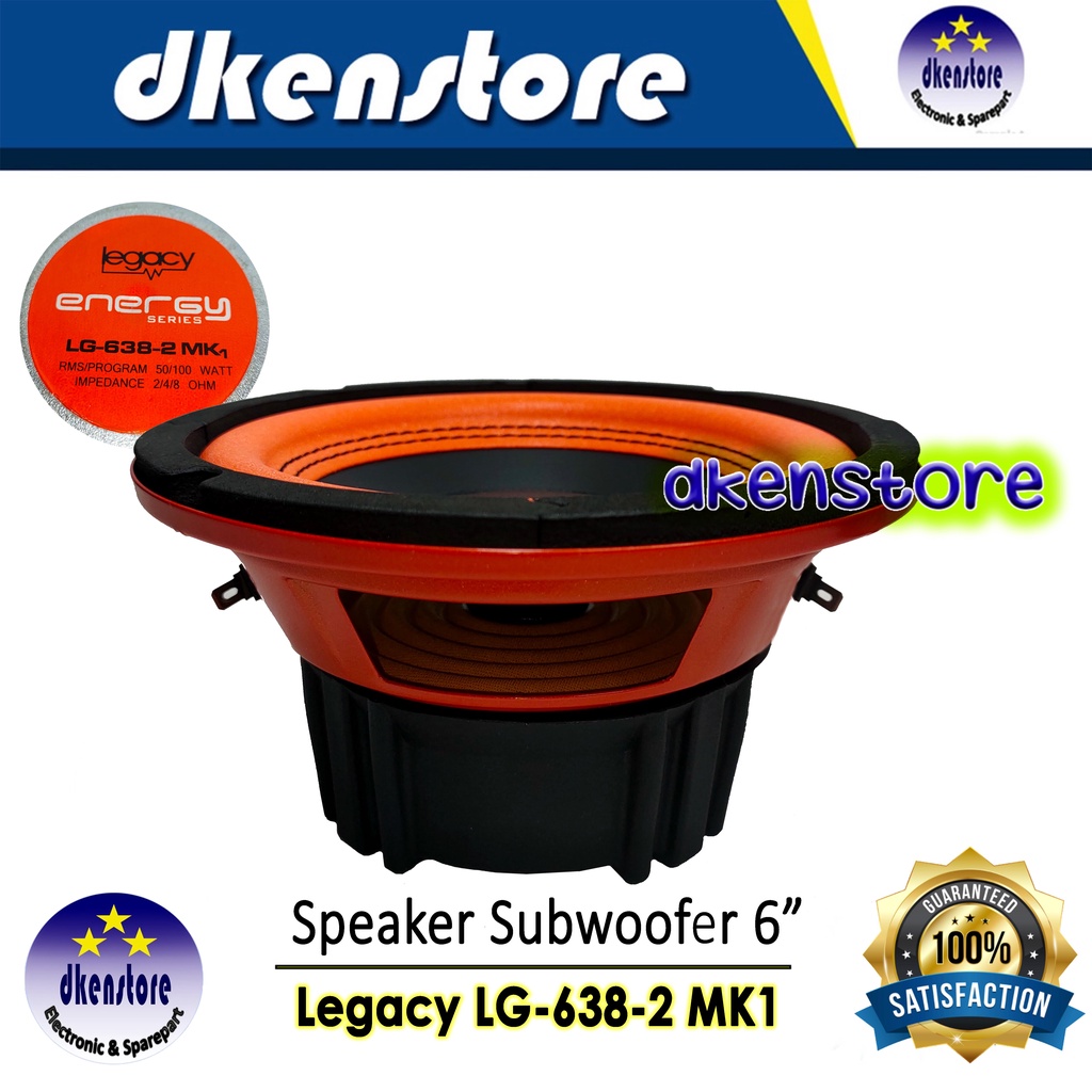 Speaker Subwoofer Legacy 6 inch LG638 -2 spiker sub 6in