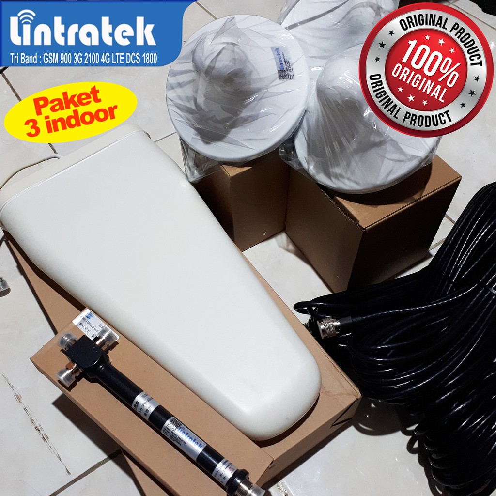 Paket Lengkap Set Accessories Kelengkapan Alat Penguat Sinyal Repeater (3 indoor)