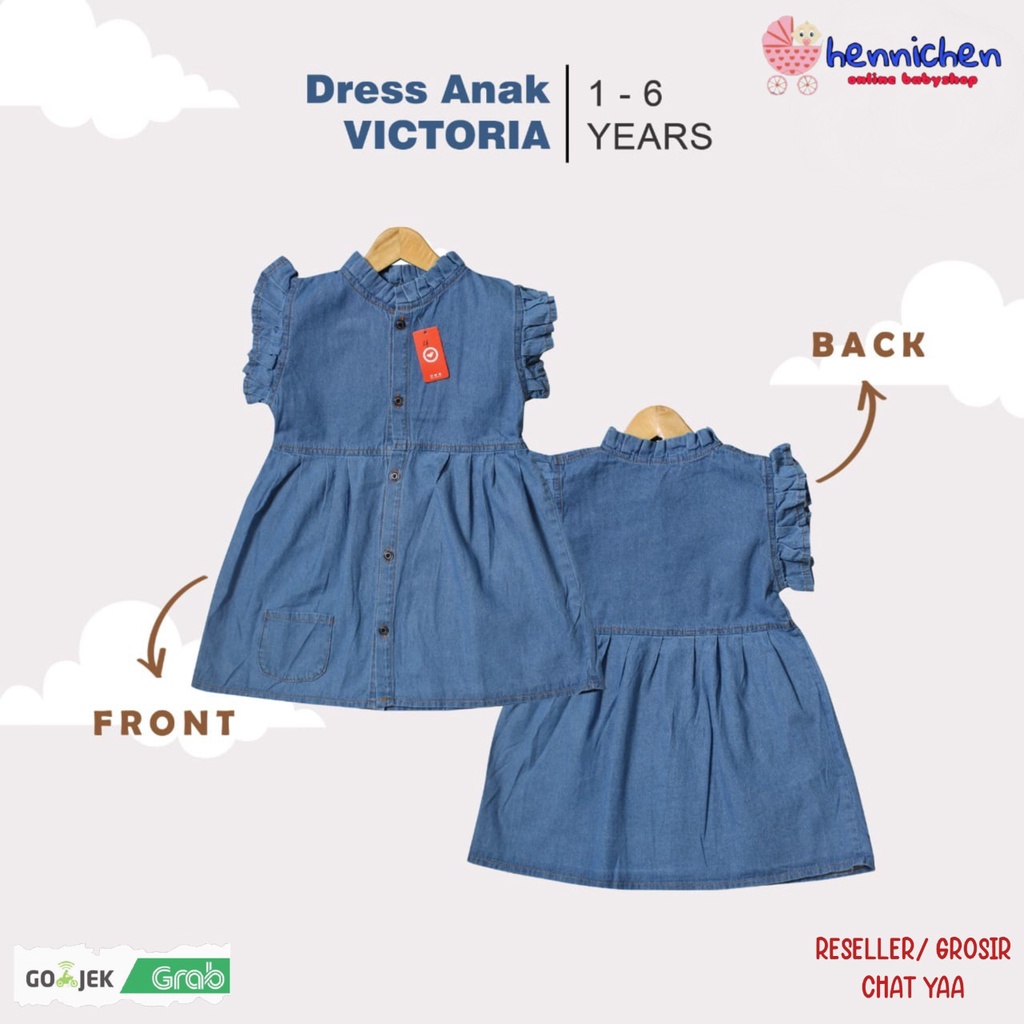 Dress Anak Victoria Atasan Anak Perempuan Fashion Anak Perempuan 1-6 tahun OVIKIDS