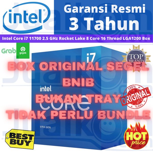 PROCESSOR INTEL CORE I7 11700 2.5GHz ROCKET LAKE 8 CORE 16 THREAD LGA1200 BOX