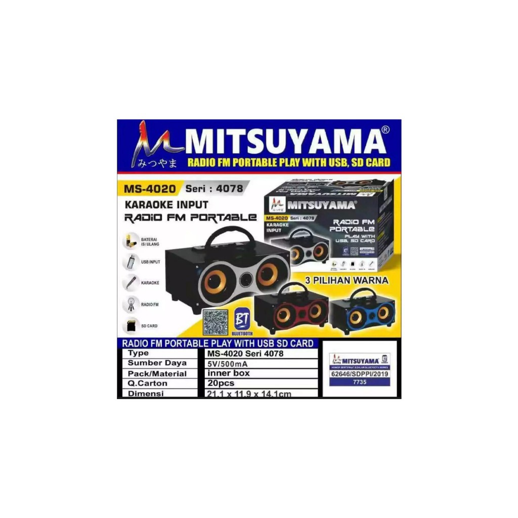 Speaker bluetooth Mitsuyama MS 4020BT