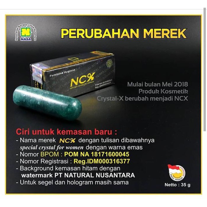 NCX Crystal X ORI Cristal X ASLI Kristal X NASA Masalah Kewanitaan CX NEW PACK