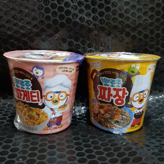 [READY] Pororo Noodle Mie Pororo Jjajang Spaghetti Mie Korea Mie Anak Original Mie Cup Paldo