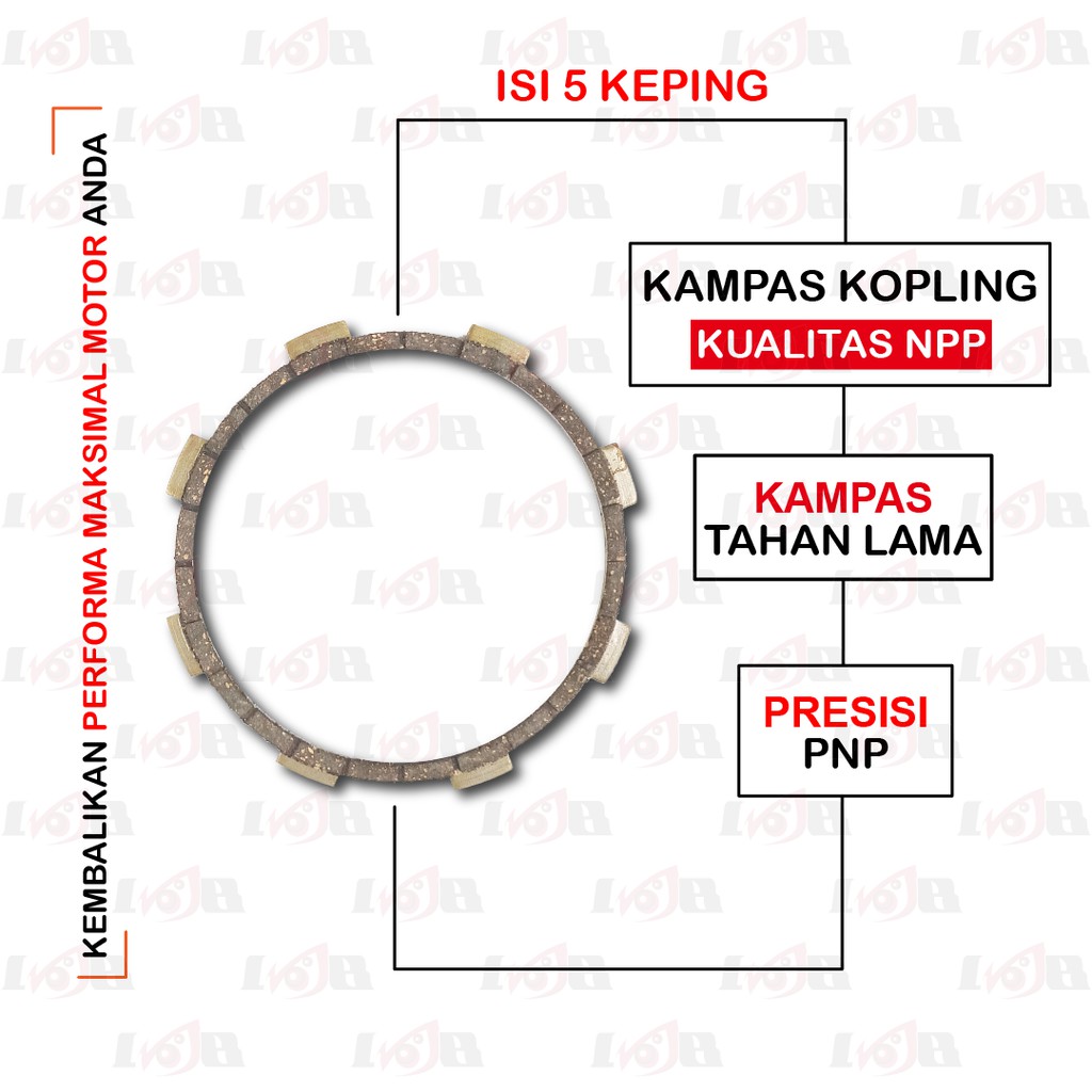 NPP Kampas Plat Kopling RX S Yamaha RXS Clutch 5 Lembar