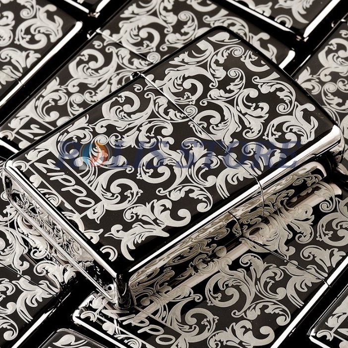 COD- Korek Zippo Black Ice Batik 2 Sisi Premium Grade Ori - Free Box