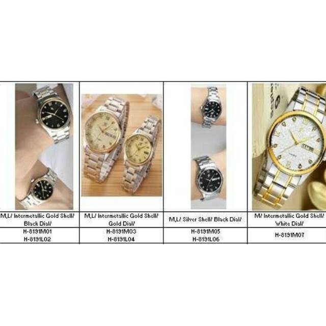 Jam Tangan Couple CODE 8191 Free Kotak Jims Honey Ori
