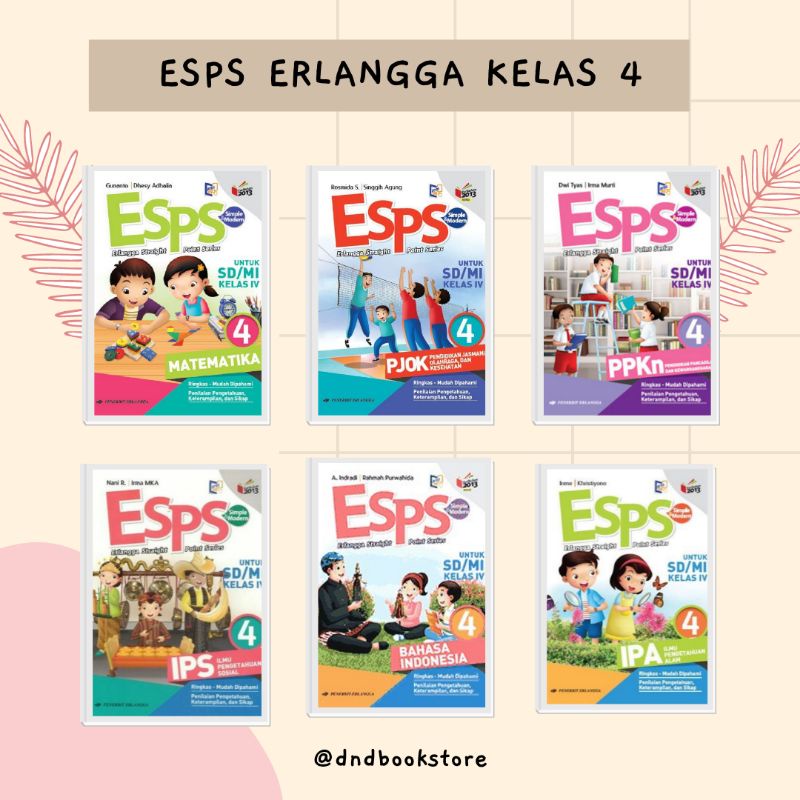 ESPS ERLANGGA KELAS 4 ( Bahasa Indonesia | Matematika | PPKN | IPA | IPS | PJOK)