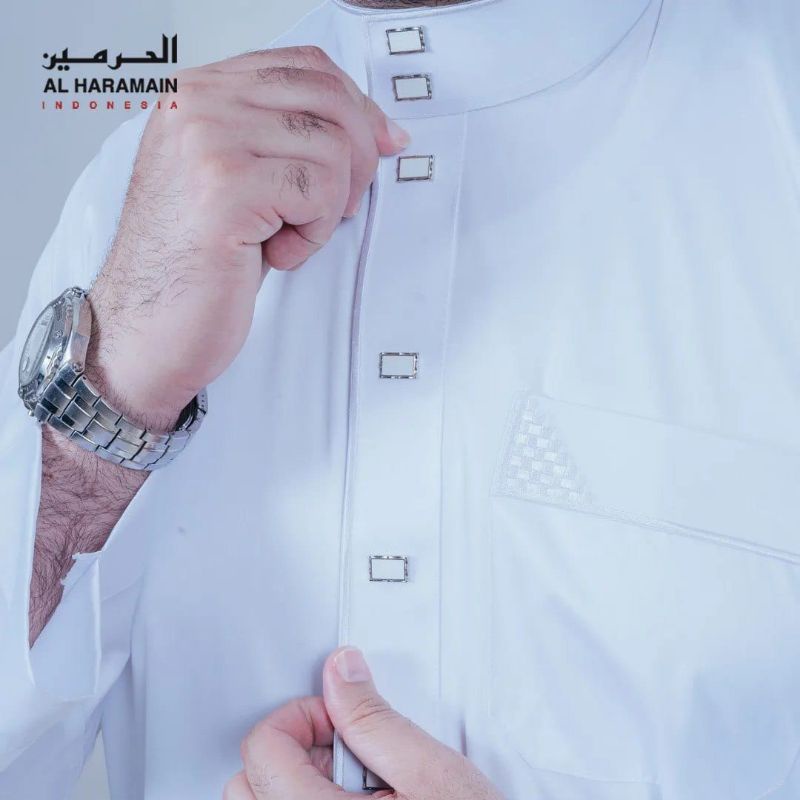 Gamis Jubah Al Haramain Premium Kancing Kotak NON Manset