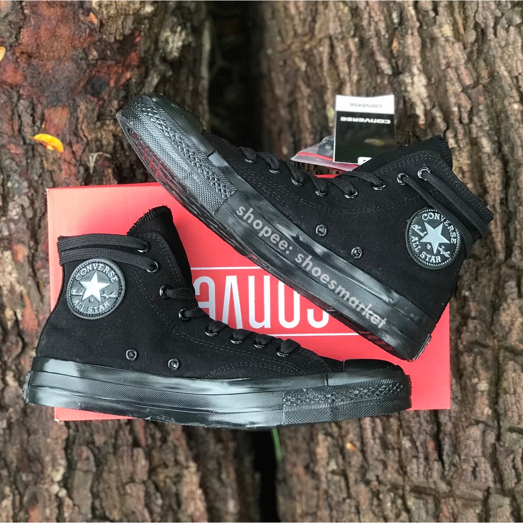 SEPATU CONVERSE 70S HIGH FULL BLACK ALL STAR CHUCK TAYLOR OBRAL MURAH