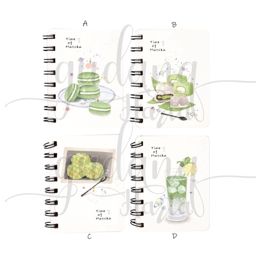 Notebook A7 Spiral Time Of Matcha Buku Motif Buah Matcha GH 308543