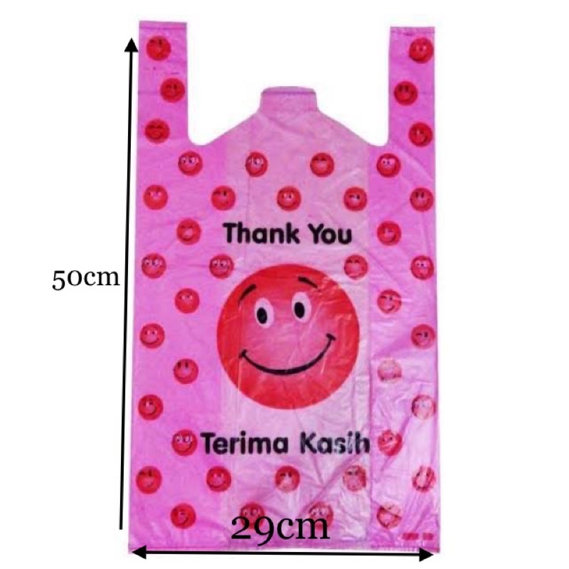 kantong plastik kresek asoi MOTIF SMILE warna besar MEGA HD29 uk29