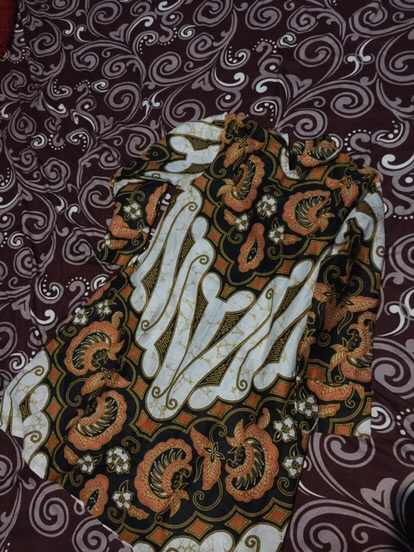 Tunik Batik Motif Seno Orange