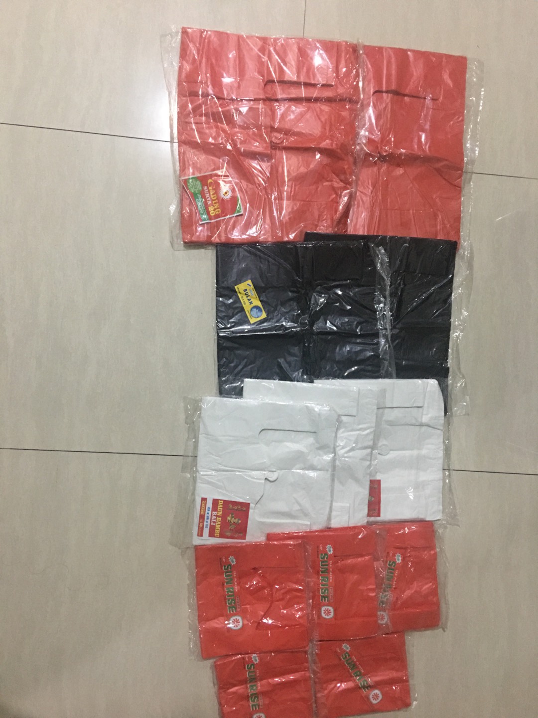 Kresek Kecil Sunrise Uk. 15x24 Cm / Kresek Sunrise 15x24x02