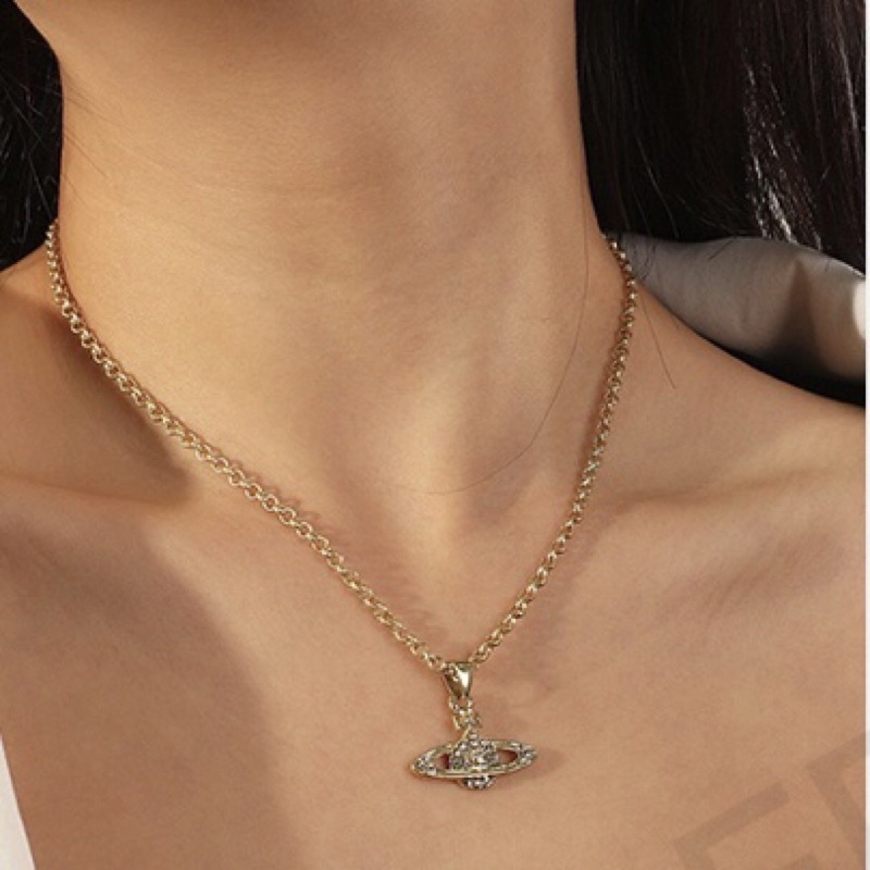 kalung vivienne westwood silver & jepit rambut korea blackpink jisoo ribbon side clip black hitam