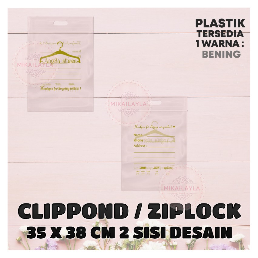 

Sablon Plastik Clipond 35x38 2 SISI + DESAIN