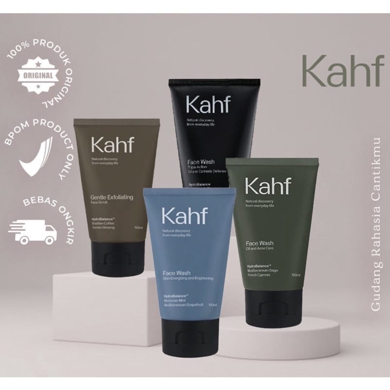 KAHF FACIAL FACE WASH SABUN CUCI WAJAH 100ML CLEANSER PERAWATAN