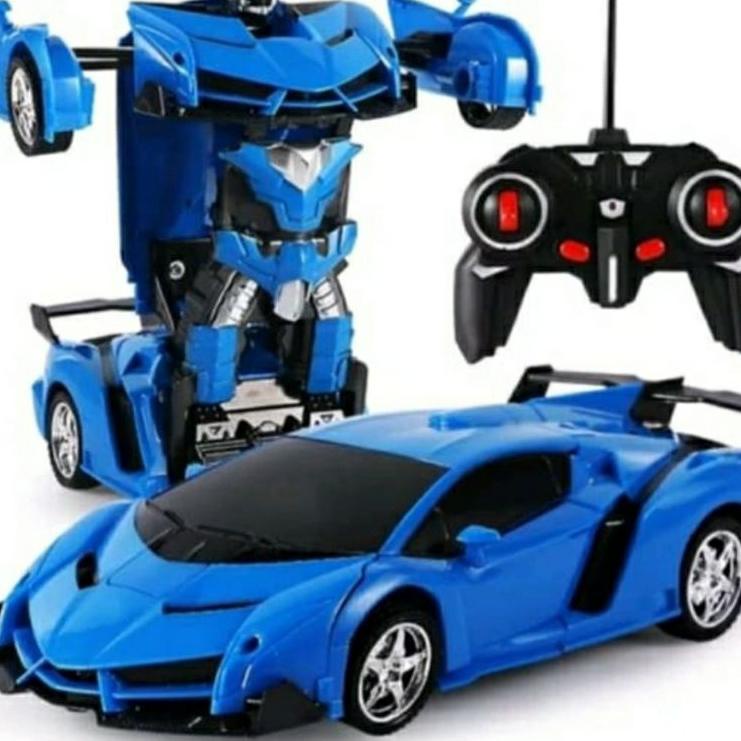 Model Favorit MAINAN MOBIL REMOTE KONTROL/CONTROL BISA BERUBAH JADI ROBOT RC SPORT CAR / RC TRANSFORMER 1:18