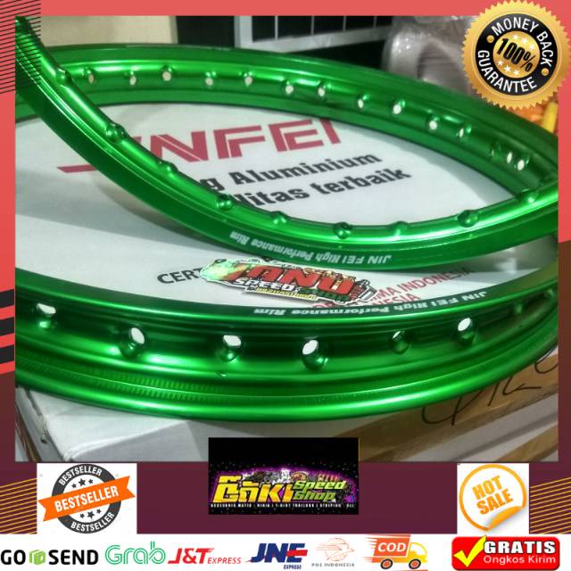 New TermurahVelg Jinfei warna hijau ukuran 120 140 ring 17
