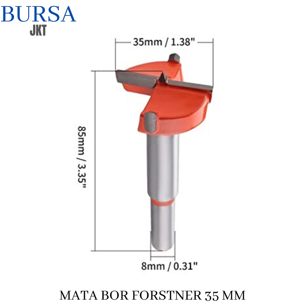 MATA BOR KAYU ENGSEL SENDOK MERAH FORSTNER BIT HOLE SAW 16 - 60 MM