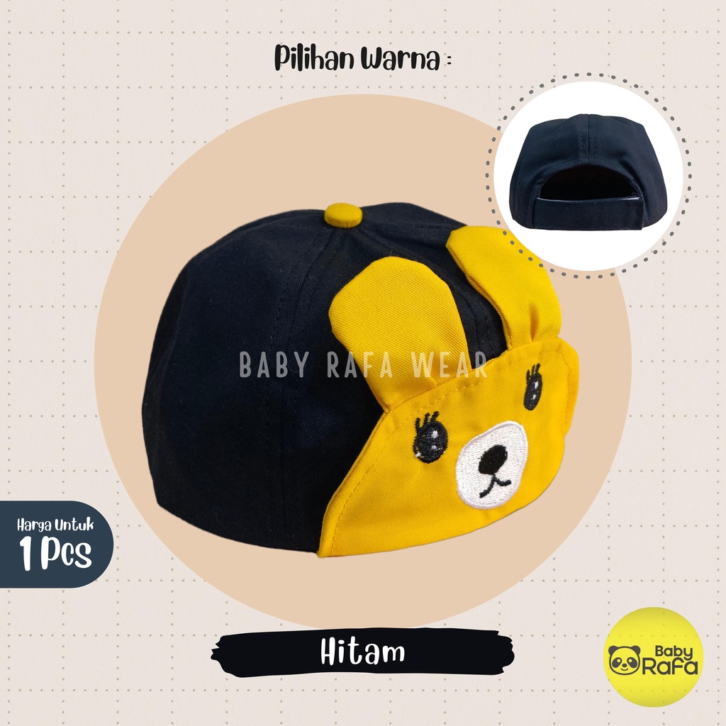 Topi Baseball Bayi Anak Hat Baby 1 sd 4 Tahun Kualitas Impor Model BEAR Dua Warna