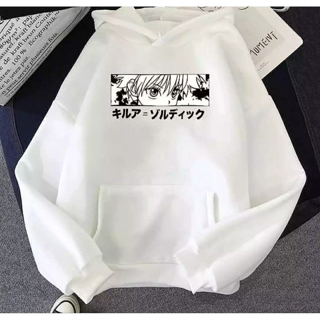 ANIME HOODIE UNISEX KILUA AESTHETIC TEBAL HALUS TERBARU,