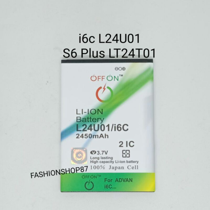 Baterai OFF ON Advan i6c L24U01 Battery Advan S6 Plus LT24T01 DOUBLE POWER