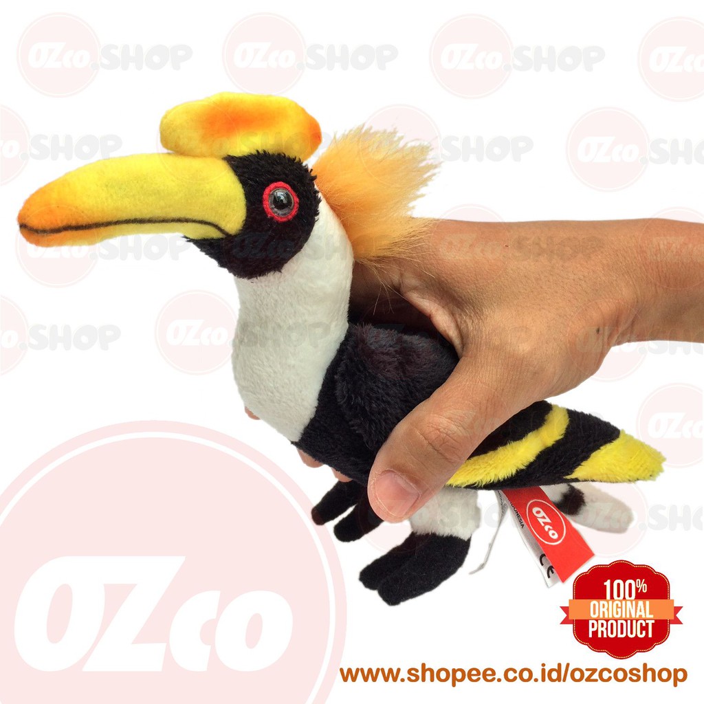 Boneka Burung Rangkong Enggang Great Hornbill Original Ozco Soz056