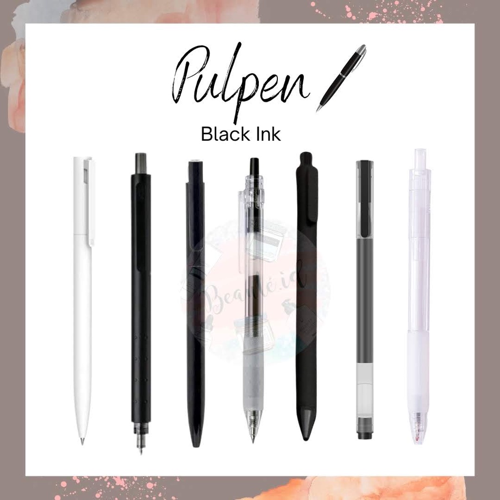 Pulpen Pena Bolpoin Pen Gel Tinta Ink Warna Hitam / Black Pen KACO XIAOMI 0.5mm Berkualitas Alat Tulis Kantor Kerja Sekolah Kuliah Premium