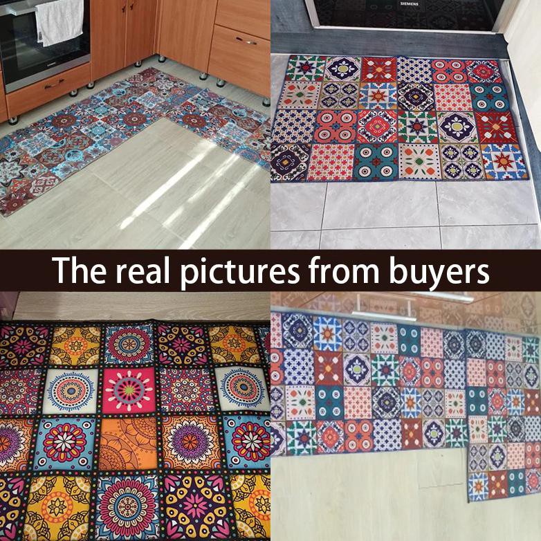 GS8 Keset Dapur Anti-slip Living Room Kitchen Balcony Rug 40x120cm YOMDID TO21E Red