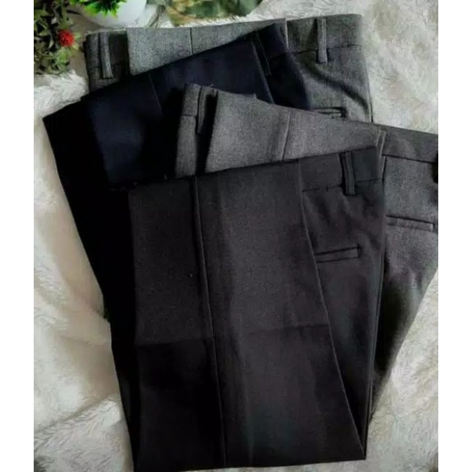 CELANA KANTOR FORMAL PRIA SLIMFIT BAHAN DASAR KAIN WOLL