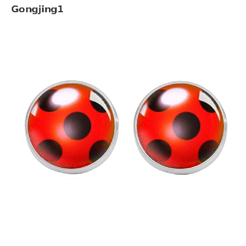 Gongjing1 Anting Tusuk Gantung Wanita Desain Ladybug Lucu Untuk Pesta / Hadiah