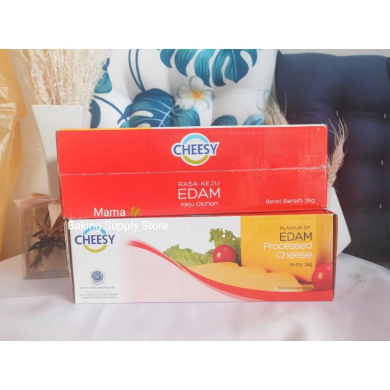 

CHEESY 2 kg Keju Rasa Edam Flavours of Cheese Cheesy Enak 2 Kg