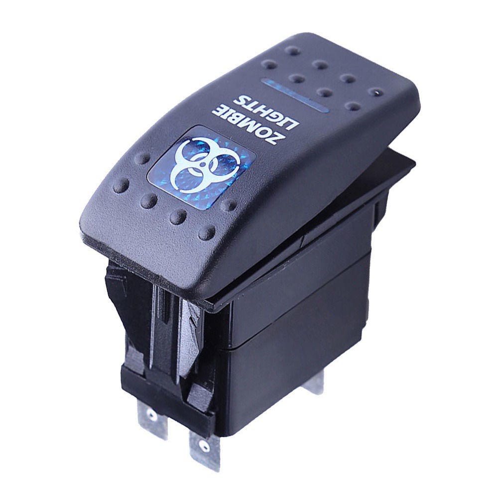 Saklar Toggle Rocker Tekan ARB 5P 12V Anti Air Dengan Lampu LED Biru