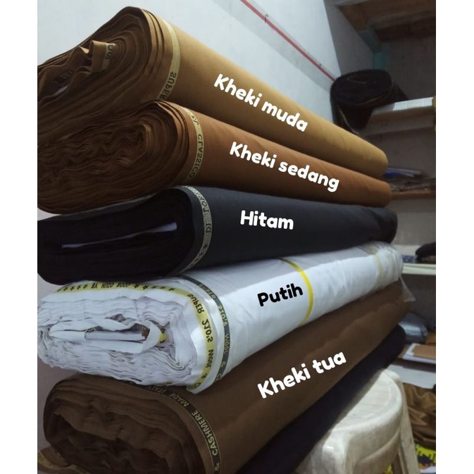 KAIN PEMDA KHEKI/SERAGAM DINAS PNS/PDH/ASN/BAHAN WOOL KATUN TEBAL/LEMBUT/MURAH/BAGUS TERLARIS/BAHAN 