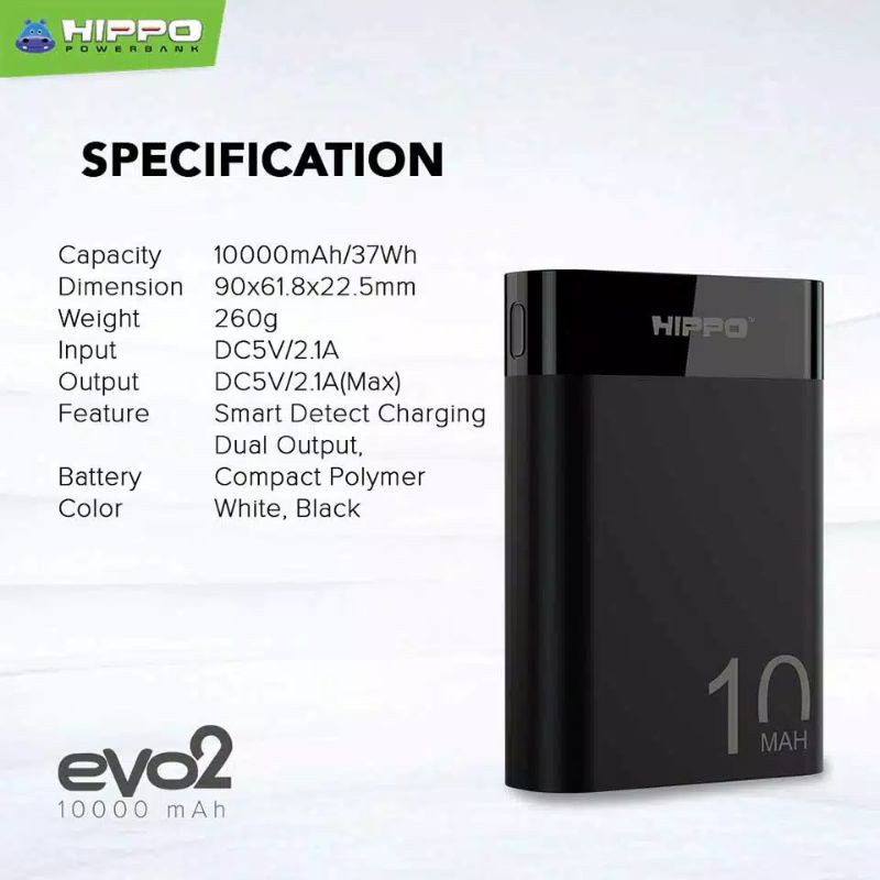 Hippo PowerBank Evo 2 10000mAh - PowerBank Evo2 10000mAh