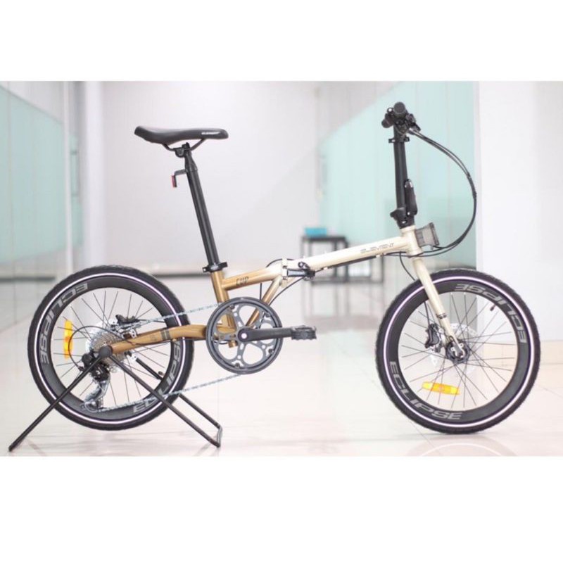SEPEDA LIPAT FOLDING BIKE 20 ELEMENT KLIP CLIP CHROMOLY 8 SPEED