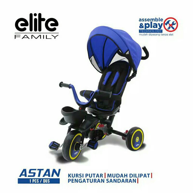 Family Tricycle Elite Astan / Sepeda Anak Roda Tiga