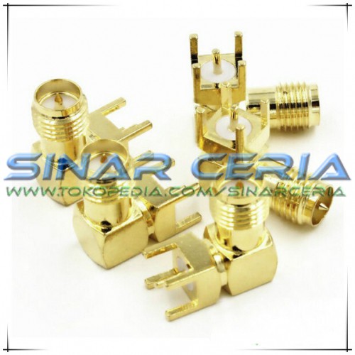 Connector Male SMA PCB 5P L RPSMA RP-SMA
