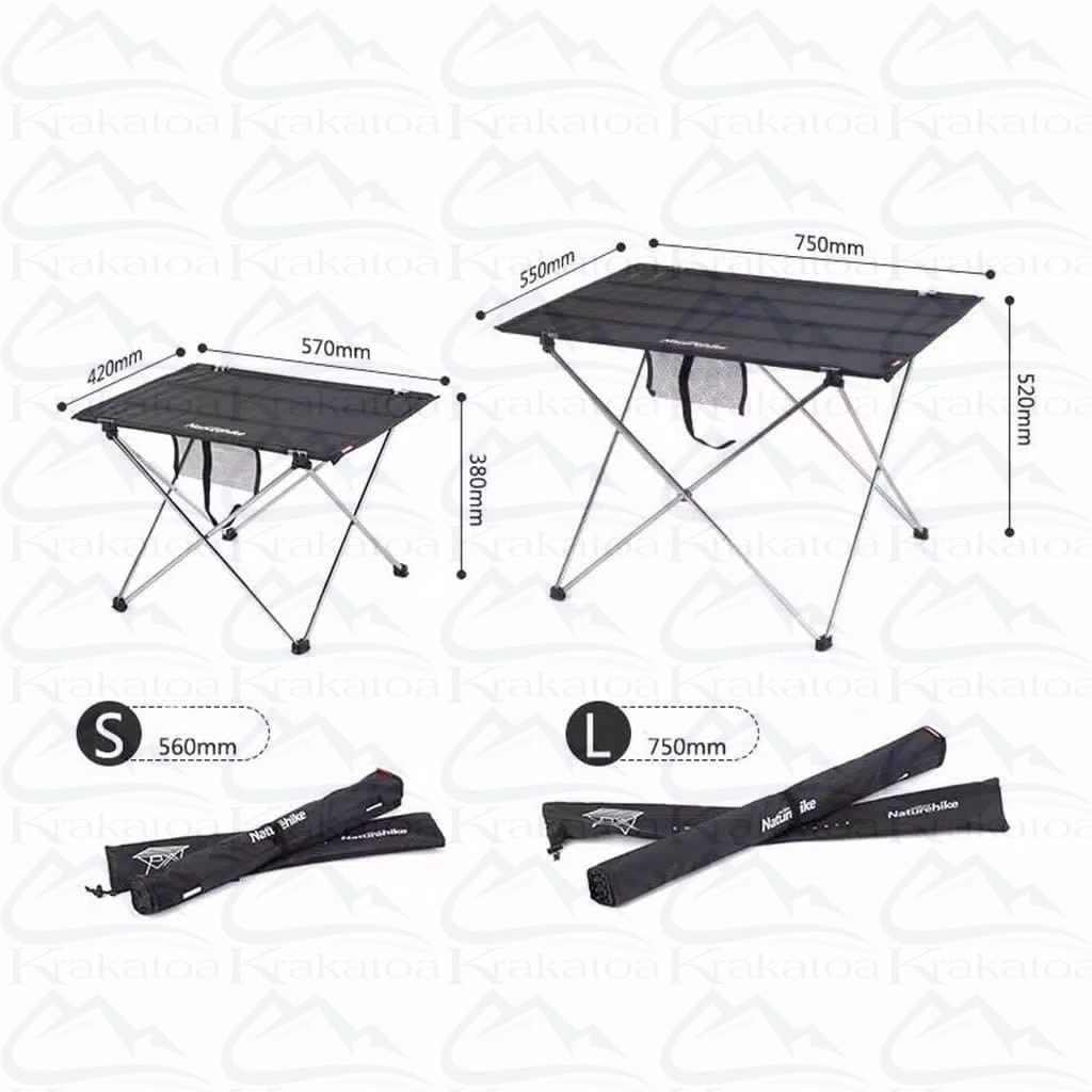 【COD】 Meja Lipat Kain Outdoor` Foldable Portable Fabric Table` Ringan Mancing Camping Piknik Taman