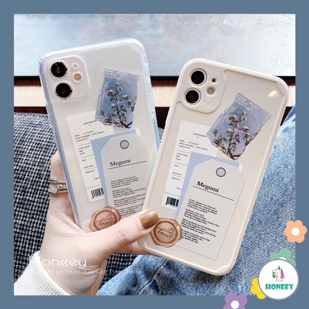 Soft Case Bahan Tpu Motif Label Bunga Sakura Untuk Iphone