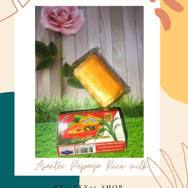 

SALE!! (mjl-764) Sabun Asantee Rice Milk ( Pepaya & Susu Beras ) Thailand