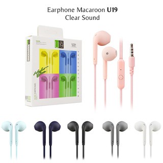 ✨NAGIHI✨ HEADSET U19 KABEL MACARON JACK 3.5MM WITH MIC/HEADSET GAMING STEREO BASS MURAH/ HEADSET LUCU MURAH