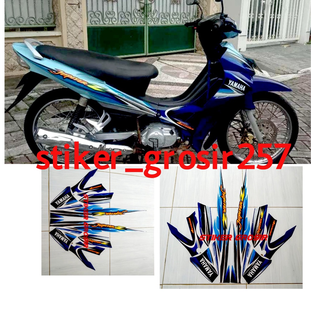 STRIPING STIKER LIS BODY MOTOR YAMAHA JUPITER Z 2005 BIRU