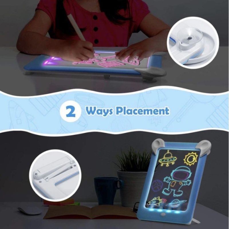 Mainan Drawing Magic Board LED - Papan Tulis Gambar LCD Anak Laki Cewe