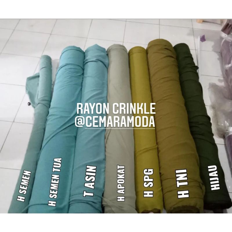 Kain Rayon Krinkel Bahan Crinkle Airflow Kringkel Kringkle Cringkle CEY Cringkel Crinkel Air Flow Premium PER 0.5Meter kain hijab jilbab kerudung