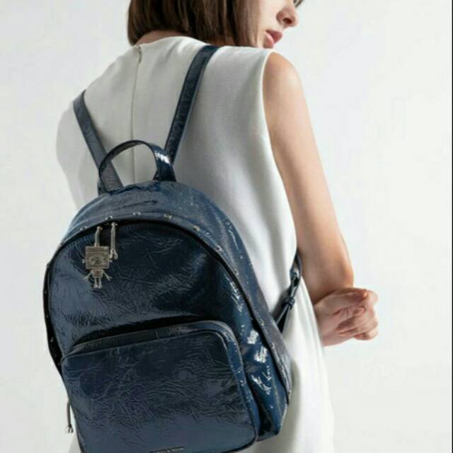 Chellsartastore - Tas Ransel Ck Robot Charm Wrinkled Backpack Ori