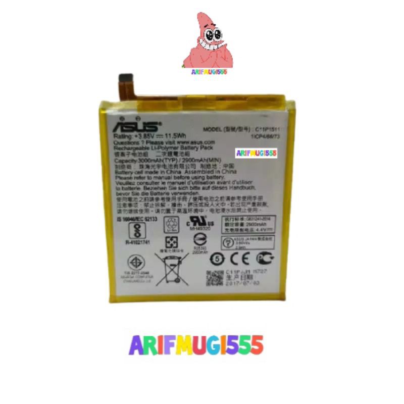 Batre Batu Baterai Battery Asus Zenfone 3 5.5&quot; ZE552KL Z012DB C11P1511 Original